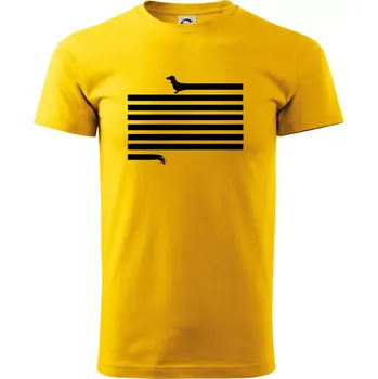 Jezevčík dlouhý - Triko extra velké (5-8XL) - 7XL ( Žlutá )