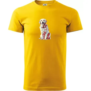 Pánské tričko Zlatý retriever vintage - Triko extra velké (5-8XL) - 6XL ( Žlutá )