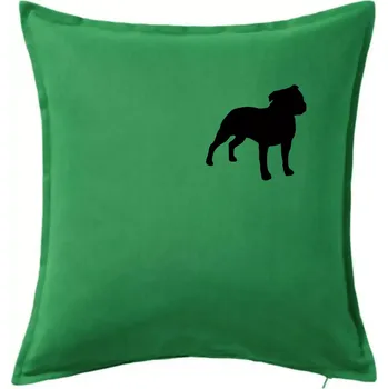 Polštář Americký stafordširský teriér Na prsu - Polštář 50x50 - 50x50 - Pouze potah ( Středně zelená )