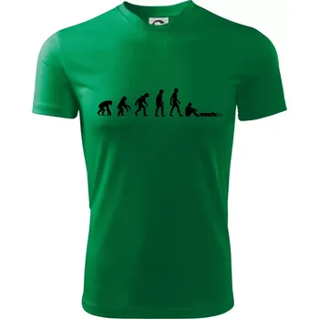 Evoluce mašinky - Dětské triko sportovní (dresovina) - 158 cm/12 let ( Středně zelená )