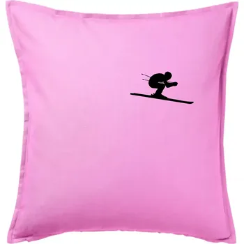 Polštář Sjezdař prso - Polštář 50x50 - 50x50 - Pouze potah ( Růžová )