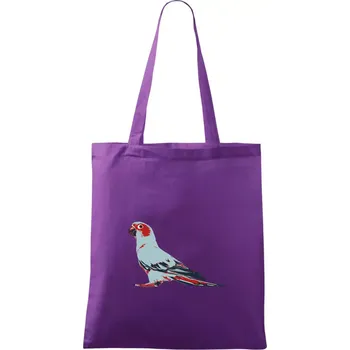 Papoušek vintage - Taška bavlněná - 42 x 38 cm ( Fialová )
