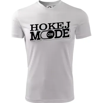 Chlapecké tričko Hokej mode - Dětské triko sportovní (dresovina) - 146 cm/10 let ( Bílá )