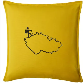 Polštář Český turista - Polštář 50x50 - 50x50 - Pouze potah ( Žlutá )