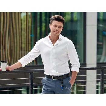 Pánská košile e.s. Business košile piqué velikost 40 bílá Strauss Pracovní oblečení