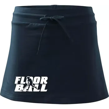 Dámská sukně Floorball nápis rovný - Sportovní sukně - two in one - M ( Námořní modrá (velmi tmavá - téměř černá) )