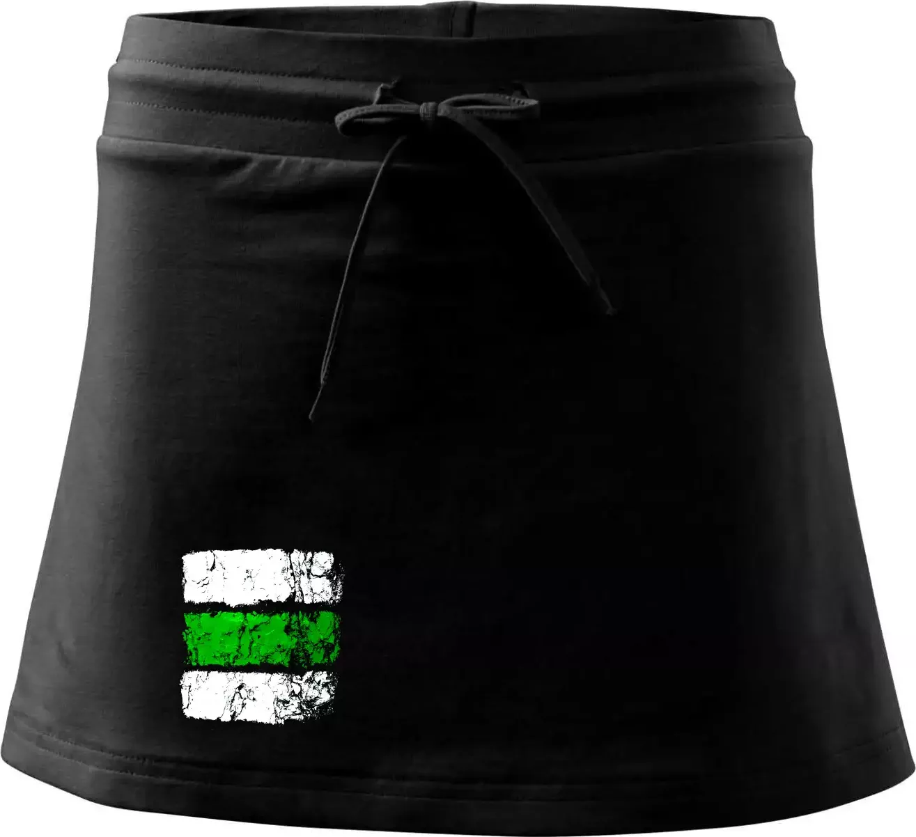 Turistická značka - zelená - Sportovní sukně - two in one - S ( Černá )