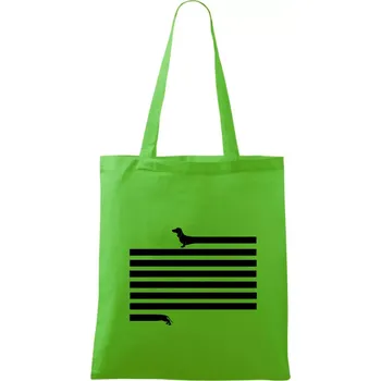 Nákupní taška Jezevčík dlouhý - Taška bavlněná - 42 x 38 cm ( Apple Green )