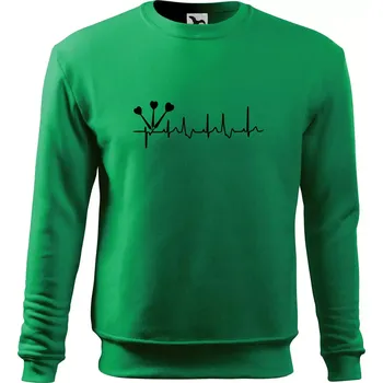 EKG šipky - Mikina Essential dětská - 158 cm/12 let ( Středně zelená )