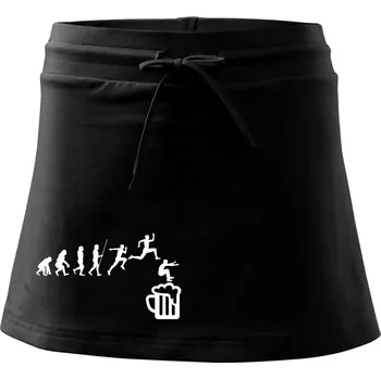 Dámská sukně Evoluce pivo skok - Sportovní sukně - two in one - XL ( Černá )