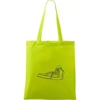 Boty jedním tahem - Taška bavlněná - 42 x 38 cm ( Limetková )