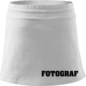 Dámská sukně Novinář nápis - Fotograf - Sportovní sukně - two in one - M ( Bílá )