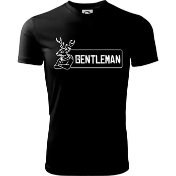 Chlapecké tričko Jelen gentleman - Dětské triko sportovní (dresovina) - 122 cm/6 let ( Černá )