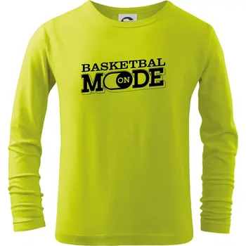 Dětská móda Basketbal mode - Triko dětské Long Sleeve - 146 cm/10 let ( Limetková )