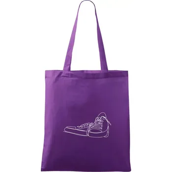 Boty jedním tahem - Taška bavlněná - 42 x 38 cm ( Fialová )