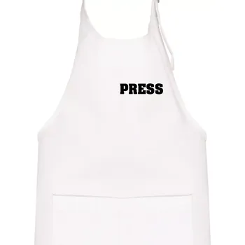 Kuchyňská zástěra Novinář nápis - Press - Dětská zástěra na vaření - Univerzální velikost ( Bílá )