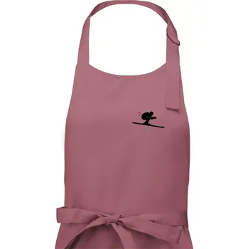 Kuchyňská zástěra Sjezdař prso - Pánská zástěra na vaření - Univerzální velikost ( Starorůžová )