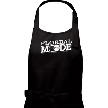 Kuchyňská zástěra Florbal mode - Pánská zástěra na vaření - Univerzální velikost ( Černá )