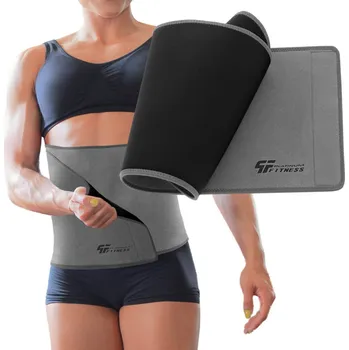 Neoprenový pás na hubnutí šedý FITNESS MAX, 130x25cm - 3mm (PF-P0166)