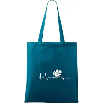 EKG Monstera - Taška bavlněná - 42 x 38 cm ( Petrolejová )