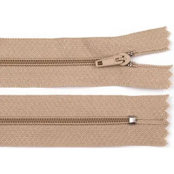 Zip Spirálový zip No 3 délka 50 cm pinlock, malé, 308 hnědá přírodní