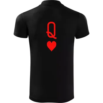 Pánská košile Poker Q love - Polokošile Victory sportovní (dresovina) - XL ( Černá )