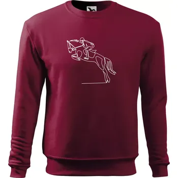 Pánská mikina Jízda na koni jedním tahem - Mikina Essential pánská - 2XL ( Garnet )