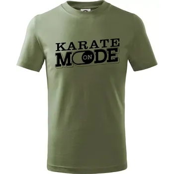 Karate mode - Tričko dětské bavlněné - 134 cm/8 let ( Khaki )