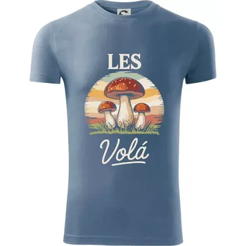 Pánské tričko Les volá - Viper FIT - Pánské zůžené tričko - L ( Denim )