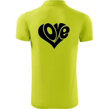 Pánská košile Love nápis jednoduchý - Polokošile Victory sportovní (dresovina) - 2XL ( Limetková )
