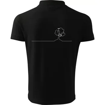 Pánská košile Strom s ptáčkem linka - Polokošile pánská Pique Polo 203 - XL ( Černá )