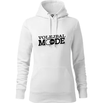 Dámská mikina Volejbal mode - Mikina dámská Cape s kapucí - XS ( Bílá )