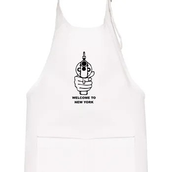Kuchyňská zástěra Welcome to NYC - Dětská zástěra na vaření - Univerzální velikost ( Bílá )
