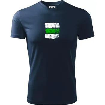 Pánské tričko Turistická značka - zelená - Pánské triko Fantasy sportovní (dresovina) - S ( Námořní modrá (velmi tmavá - téměř černá) )