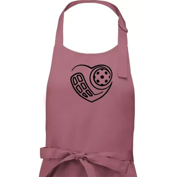Kuchyňská zástěra Florbal love - Pánská zástěra na vaření - Univerzální velikost ( Starorůžová )