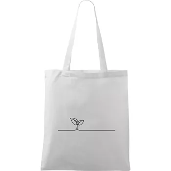 Listy květiny linka - Taška bavlněná - 42 x 38 cm ( Bílá )