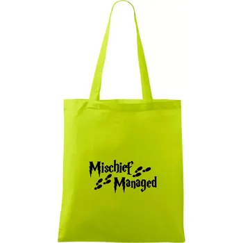Harry - Mischief Managed - Taška bavlněná - 42 x 38 cm ( Limetková )
