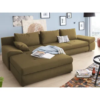 Sedací souprava Rohová sedací souprava Bono, žlutohnědá látka