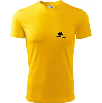 Chlapecké tričko Sjezdař prso - Dětské triko sportovní (dresovina) - 122 cm/6 let ( Žlutá )