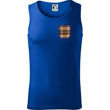 Flanelové triko hnědé - Tílko pánské Core - S ( Královská modrá )