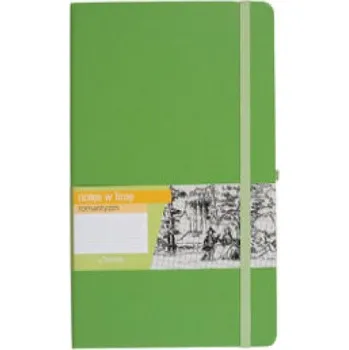 Set školních potřeb Notes A5 z gumką Romantyzm linia zielony (Pevná)