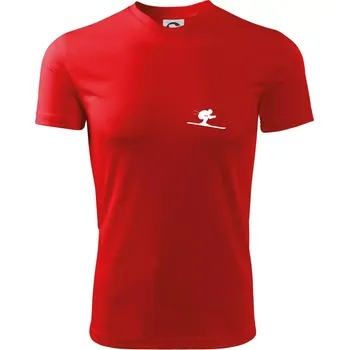 Sjezdař prso - Dětské triko sportovní (dresovina) - 158 cm/12 let ( Červená )
