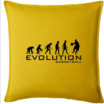 Polštář Evoluce Basketball - Polštář 50x50 - 50x50 - Pouze potah ( Žlutá )
