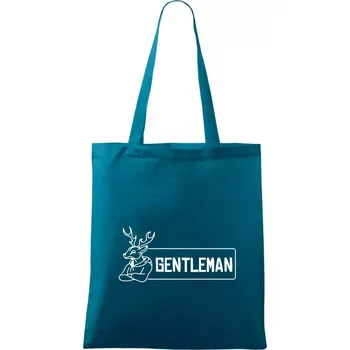 Jelen gentleman - Taška bavlněná - 42 x 38 cm ( Petrolejová )
