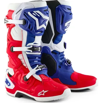 Moto oblečení Boty na motorku Alpinestars Tech 10 limitovaná edice FORTITUDE bílo-modro-červené 43