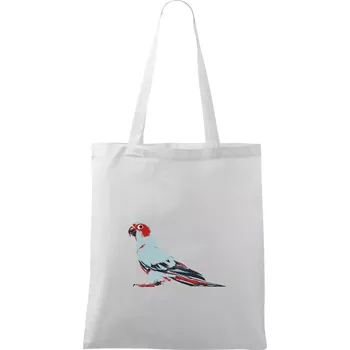 Papoušek vintage - Taška bavlněná - 42 x 38 cm ( Bílá )