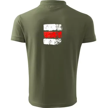 Pánská košile Turistická značka - červená - Polokošile pánská Pique Polo 203 - M ( Khaki )