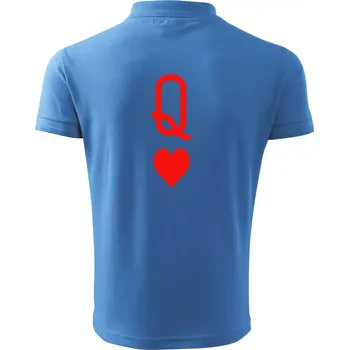 Pánská košile Poker Q love - Polokošile pánská Pique Polo 203 - 2XL ( Azurově modrá )