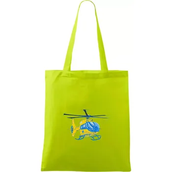 Vrtulník rescue - Taška bavlněná - 42 x 38 cm ( Limetková )
