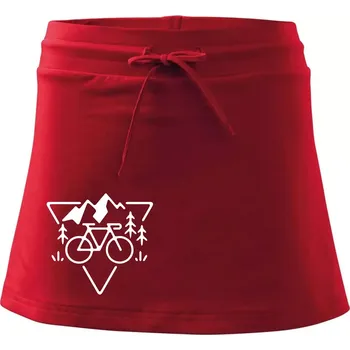 Dámská sukně Cyklo trojúhelník - Sportovní sukně - two in one - M ( Červená )